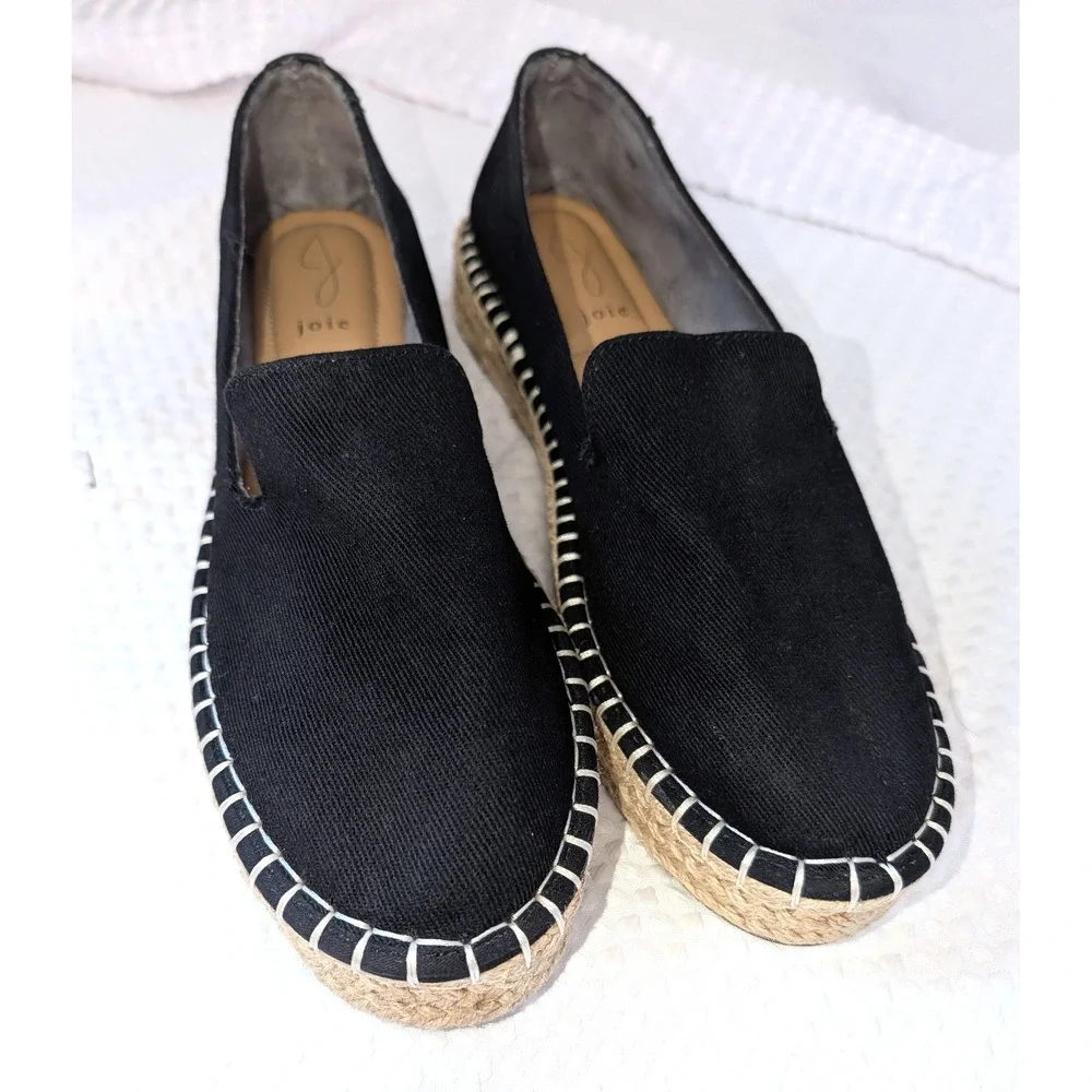 Joie Cara Espadrille Slip On Shoes in Black